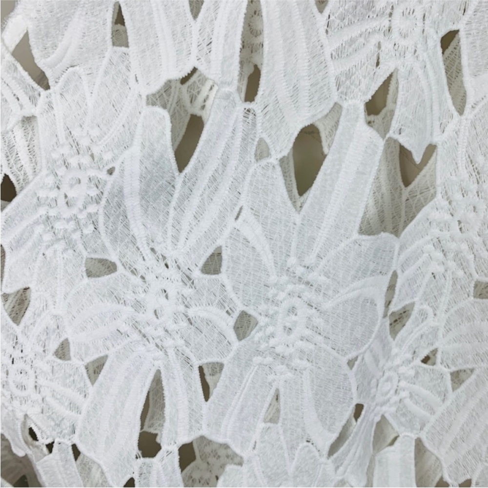 EUC Caution to the Wind-White Daisy Lace Crop Top. Size M. - Picture 5 of 11